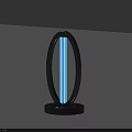 Medical Device With Oval Frame Black Base And White Elongated Glowing Section