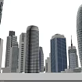 Various Modern Architectural Building Models With Different Shapes And Designs