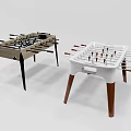 Modern Foosball Table Play Equipment With Wooden Legs And Contrasting Color Styles
