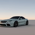 Silver Mercedes Convertible Car With Sporty Exterior Design In Open Landscape