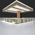 Jewelry Store Interior Design With Elegant Display Counters And Bright Lighting 3d model