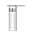 modern barn door sliding door 3d model