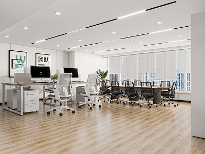 Public office area 3d model