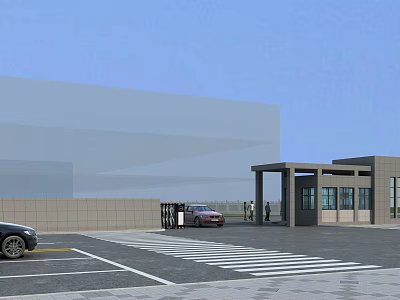 Modern Gate Guard 3d model