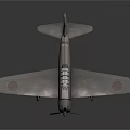 Vintage Gray Aircraft Model on Dark Background with Propeller Wings and Cockpit for Space Aviation