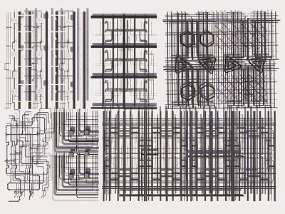 Modern Ceiling Design Ideas With Structural Grids And Patterned Frames 3d model