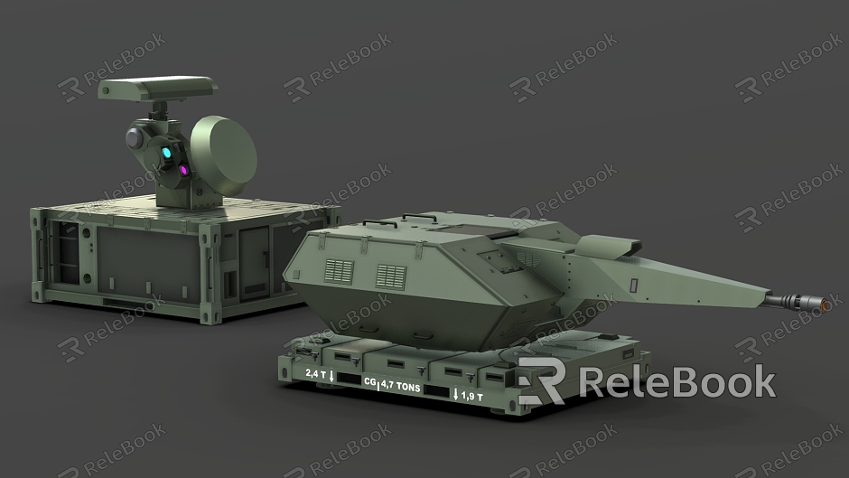 Weapon Turret Battery Anti-aircraft Gun model