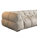 Modern Light Colored Multi Seater Sofa With Tufted Design And Plush Upholstery 3d model