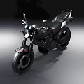 Sleek Modern Black Motorcycle With Red Accent Stripes And Aerodynamic Design Features