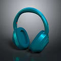 Blue Over Ear Headphones With Modern Sleek Design And Comfortable Fit