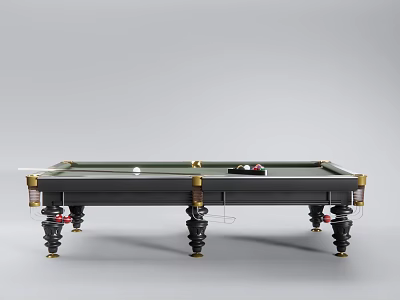 High Quality Billiard Table With Green Felt Surface And Sturdy Wooden Legs 3d model