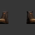 Classic Brown Leather Boots Featuring Lace Up Design And Shiny Toe For Daily Wear