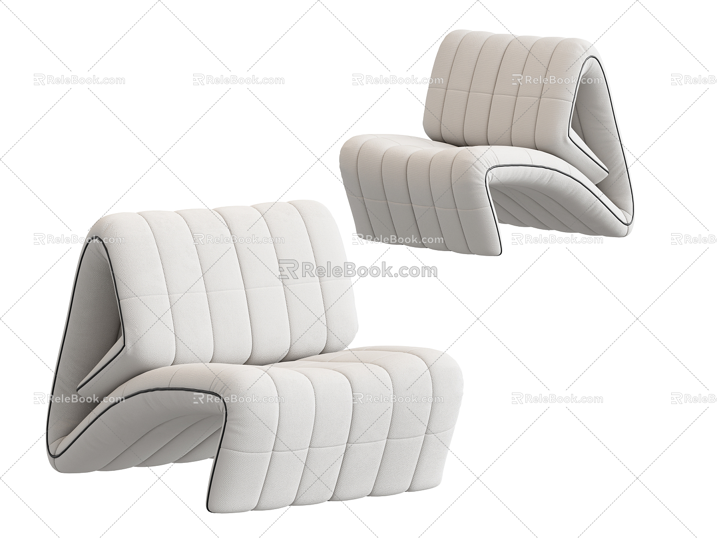 Modern single sofa 3d model