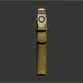 High Quality Yellow Pistol 3D Model With Metallic Texture And Barrel Trigger Parts