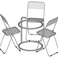 Modern leisure tables and chairs 3d model