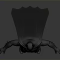 Batman Themed Superhero Costume With Cape Mask And Gray Utility Belt