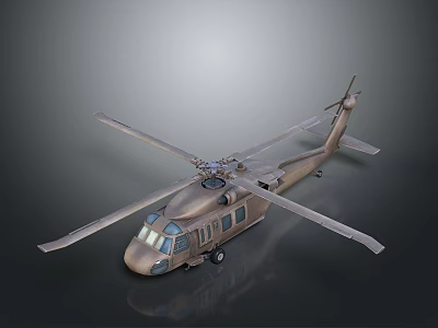 Military Helicopter Supporting Space Mission Transport And Aeronautics Operations 3d model