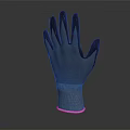 Gray And Black High Quality Protective Work Gloves With Durable Material For Hand Safety 3d model