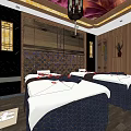 Comfortable Beauty And Hair Salon Space With Treatment Beds Styling Chairs And Soft Lighting Decor