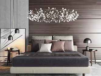 Background double bed 3d model
