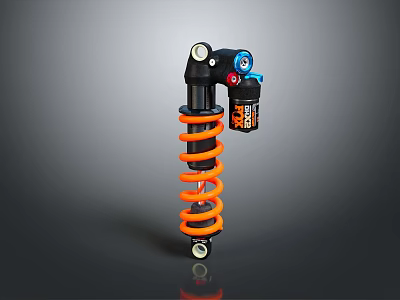 Hardware Tool Shock Absorber with Black Body Orange Spring and Top Components RR Label 3d model