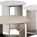 Modern Round Coffee Tables with Neutral Tones and Minimalist Shelf Design for Home Living Room Decor