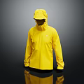 Stylish Yellow Hooded Jacket For Outdoor Casual Wear And Daily Use