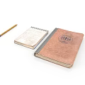 Essential Stationery Pencil Spiral Notebook And Emblem Notebook For Daily Use