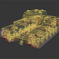 Military Vehicle Green Tank With Weathered Exterior Tracks Turret And Cannon
