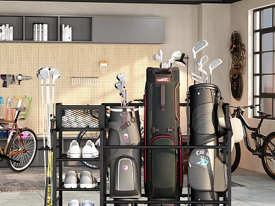 Golf storage rack 3d model