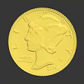 Exquisite Gold Coin Sculpture Engraved With Liberty Head And Inscriptions 2016