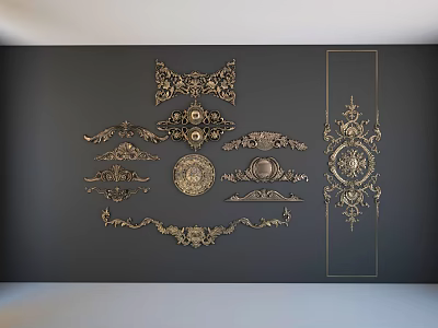 Ornate Decorative Carvings With Various Intricate Designs And Detailed Patterns 3d model