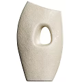 Light And Dark Textured Hollow Vases With Green Foliage For Home Decor