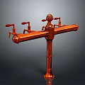 Copper Colored Commercial Kitchen Equipment With Multiple Faucets Stand Structure And Metal Construction