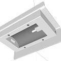 Modern Square White Wall Light With Minimalist Flush Mount Design For Home Interior 3d model