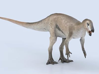 Realistic Dinosaur Model Standing With Open Mouth And Detailed Skin Texture 3d model