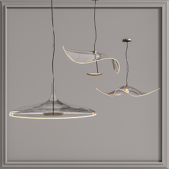 Modern chandelier acrylic chandelier combination 3d model