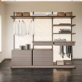 Poliform wardrobe to top-mounted set-in multi-function wall-mounted cloakroom 3d model