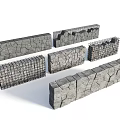 modern gabion landscape gabion retaining wall iron net block gabion wall block stone retaining wall gabion landscape wall gabion retaining wall 3d model