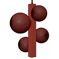 Modern Contemporary Chandelier with Golden Metal Frame And White Spherical Globes
