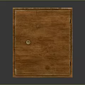 Wooden Square Storage Box With Small Metal Lock And Natural Grain