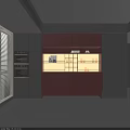 Modern Entryway Cabinet and Side Cabinet with Glass Doors and Storage Design