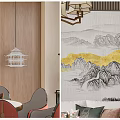 New Chinese-style private room Large private room 3d model