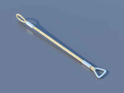 Durable Woven Household Item With Metal Ends For Daily Use And Hanging 3d model