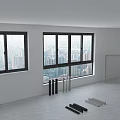 Modern casement window broken bridge window sliding window 3d model
