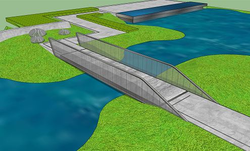 New Chinese Bridge 3d model