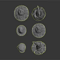 Different Styles of Silver Metal Hats with Wide Brim and Round Top for Daily Use