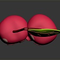 Modern Cherry Fruit Cherry Fresh Fruit 3d model