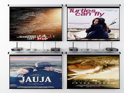 Professional Projection Monitoring System With Multiple Screens And Surveillance Video Displays 3d model