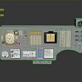 Professional Electronic Control Panel With Multiple Buttons Knobs Display And Interfaces
